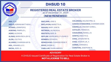 dhsud list of brokers|DHSUD.